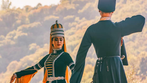 Circassian dancers in Russia