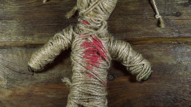 Voodoo doll made of twine.
